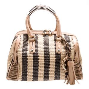 Henri Bendel Raffia Stripe Top Handle Satchel – West 57th Era - EUC
